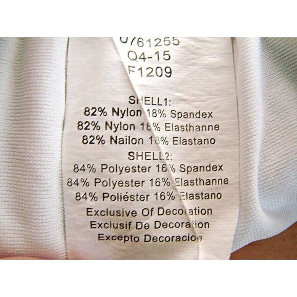 Island Escape Tier Ruffle Swimwear Tankini Top Womens Red Black Geo Print Sz 14 - Picture 7 of 12